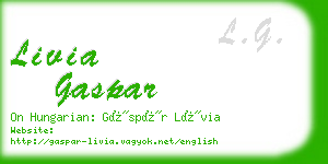 livia gaspar business card